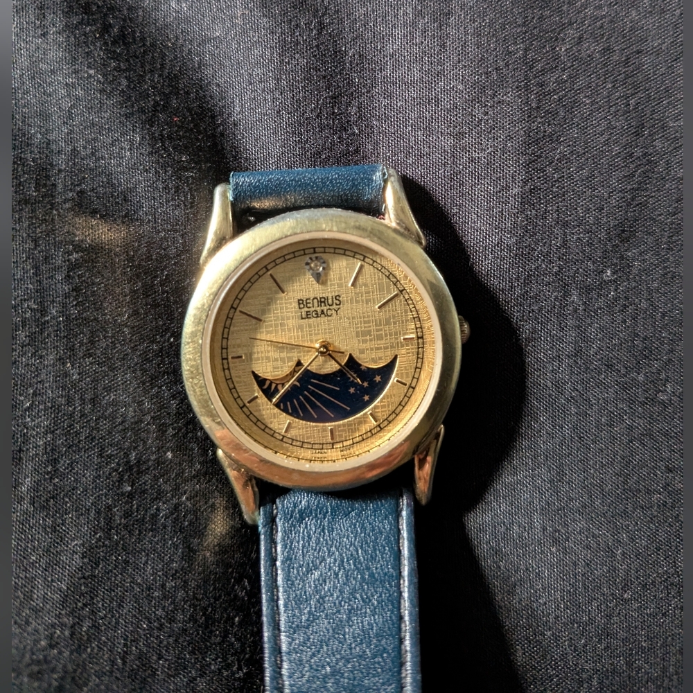 Benrus Legacy Gold and Blue Watch